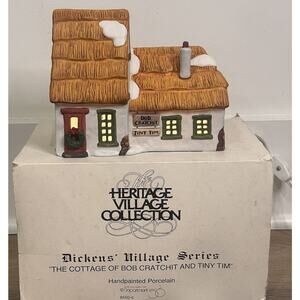 Dept 56 The Cottage of Bob Cratchit and Tiny Tim Dickens Christmas Village 1985